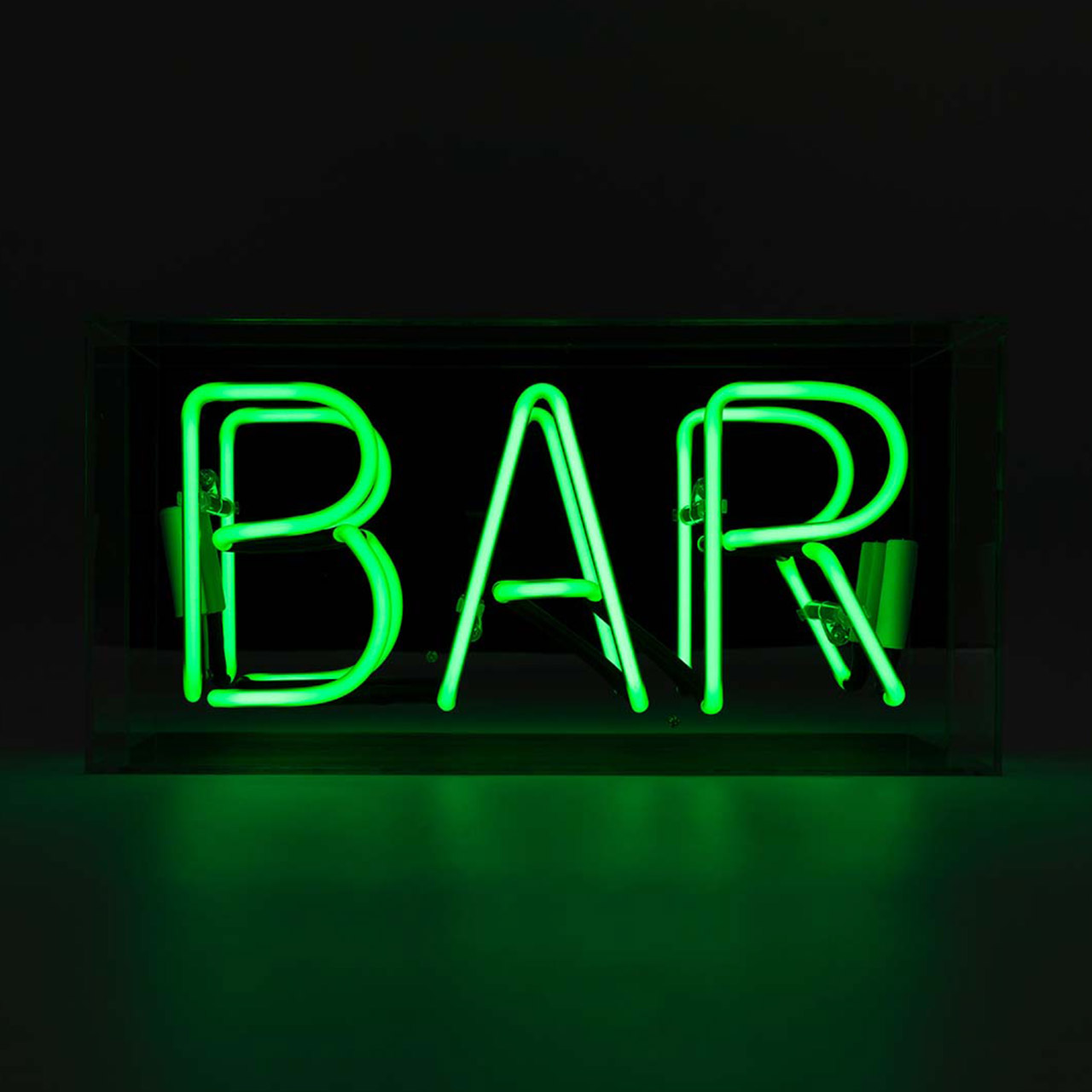 Acrylic Box Neon - Bar green