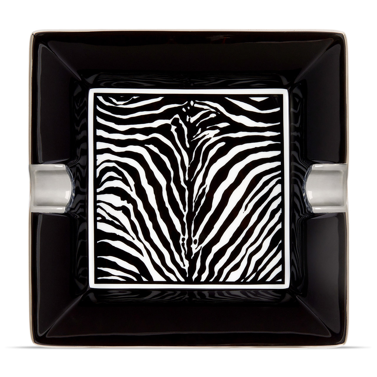 Aschenbecher 18x18 cm Zebra