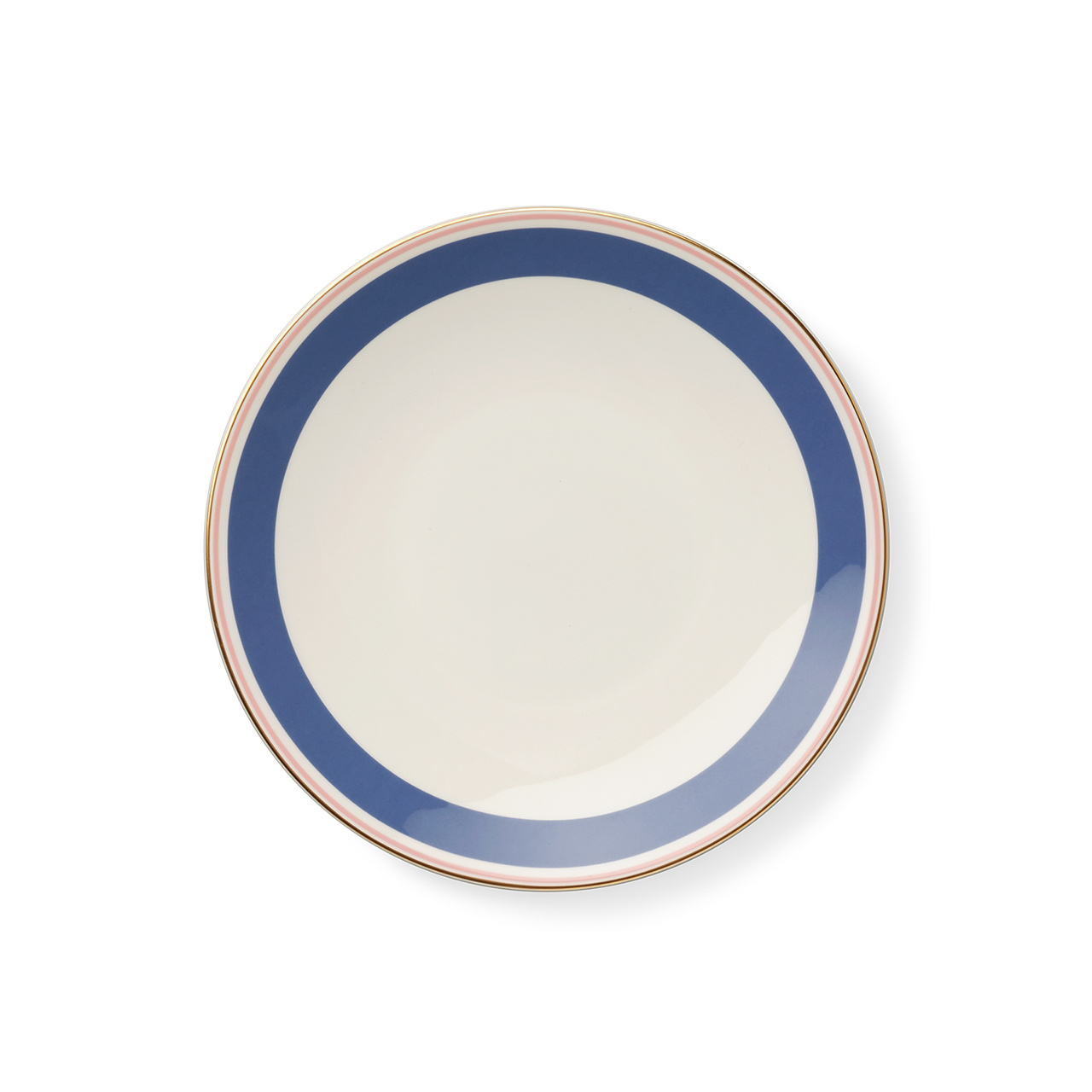 Breakfast plate 24 cm blue/pink