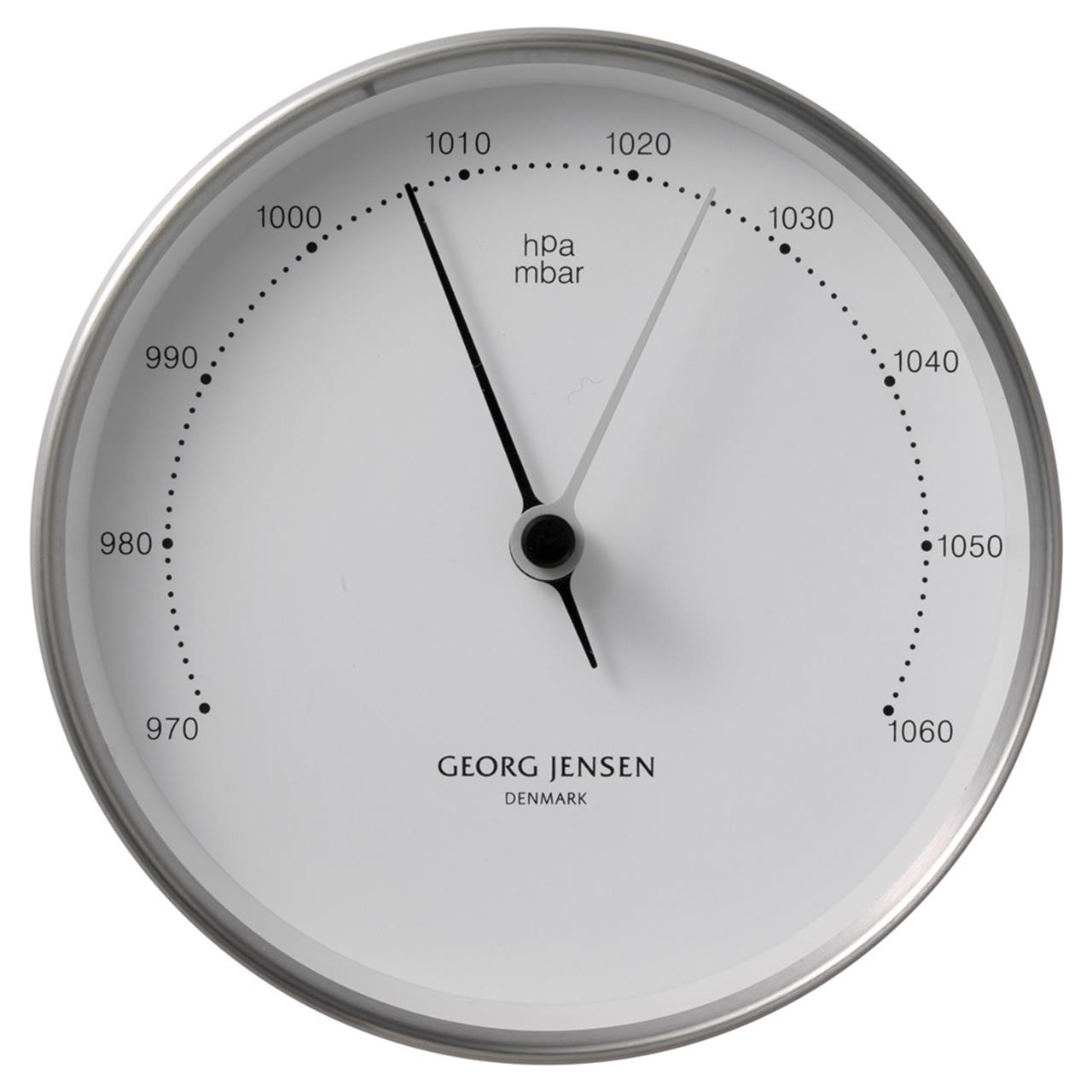 Barometer 10 cm Steel/white