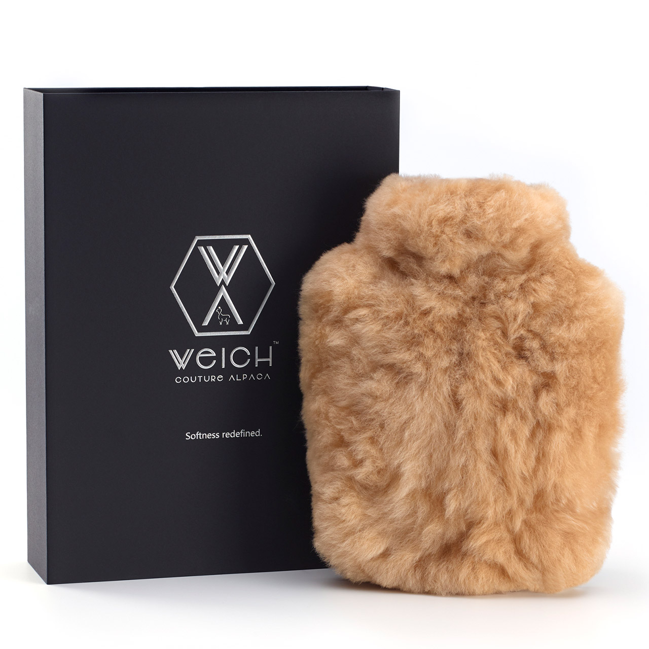 Hot Water Bottle Alpaca-Fur 1.8 l champagne