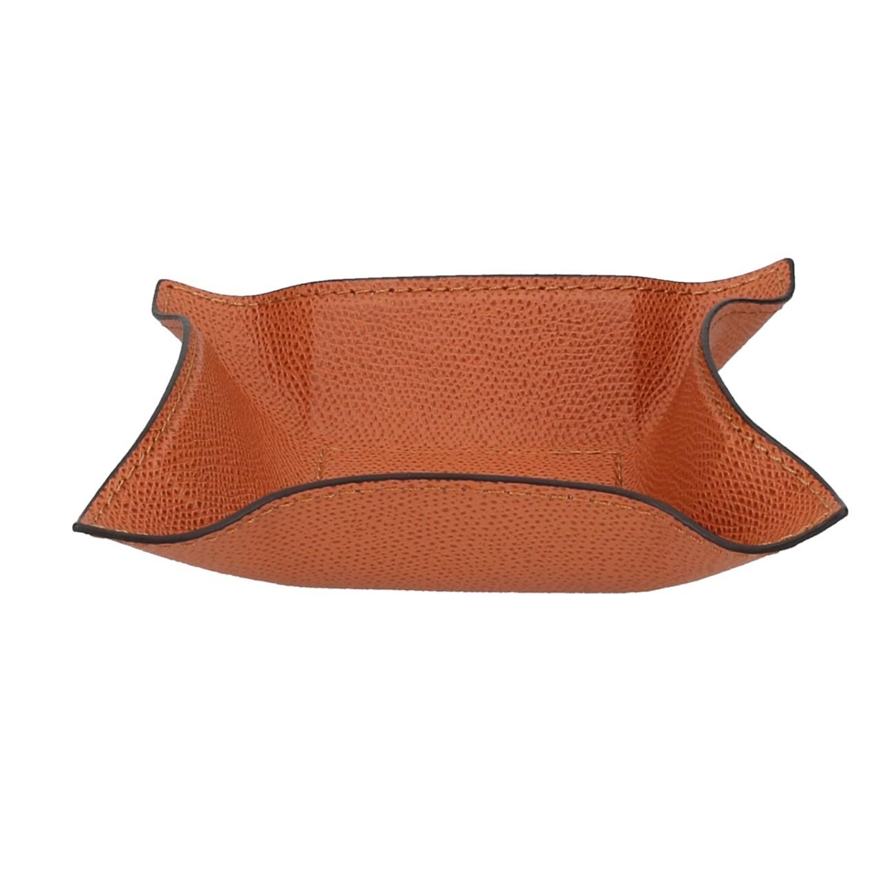 Square Valet Tray small, Golf siena, Stitching siena