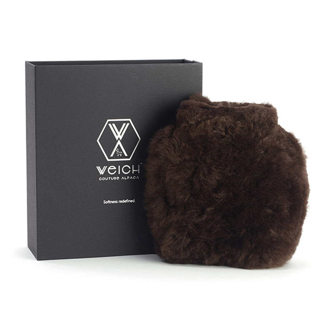 Hot Water Bottle Alpaca-Fur 0.2 l dark chocolate