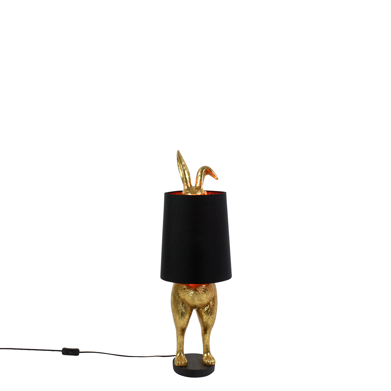 Table Lamp Hiding Bunny 74 cm gold/black