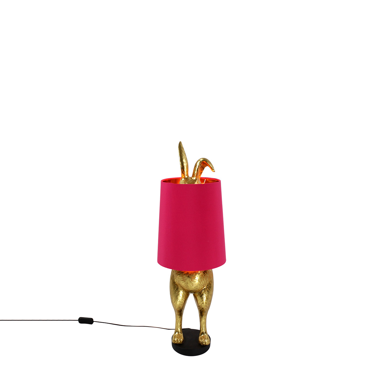 Table Lamp Hiding Bunny 74 cm gold/magenta