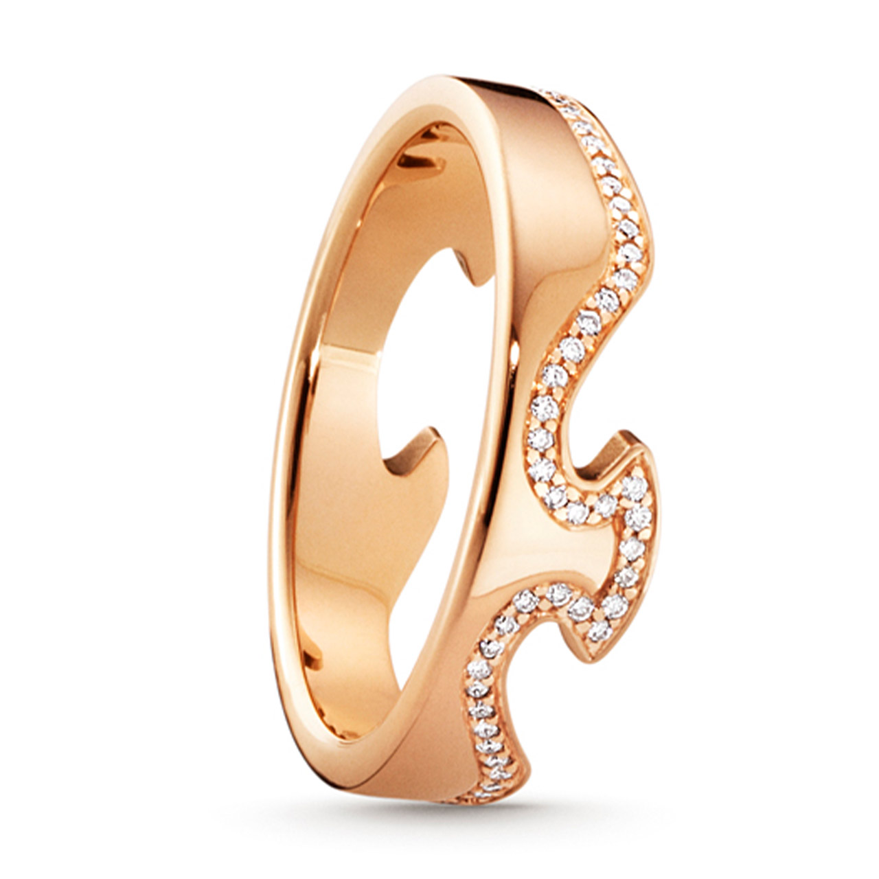 Ring End Diamanten 0,19 ct Rotgold 750 W56