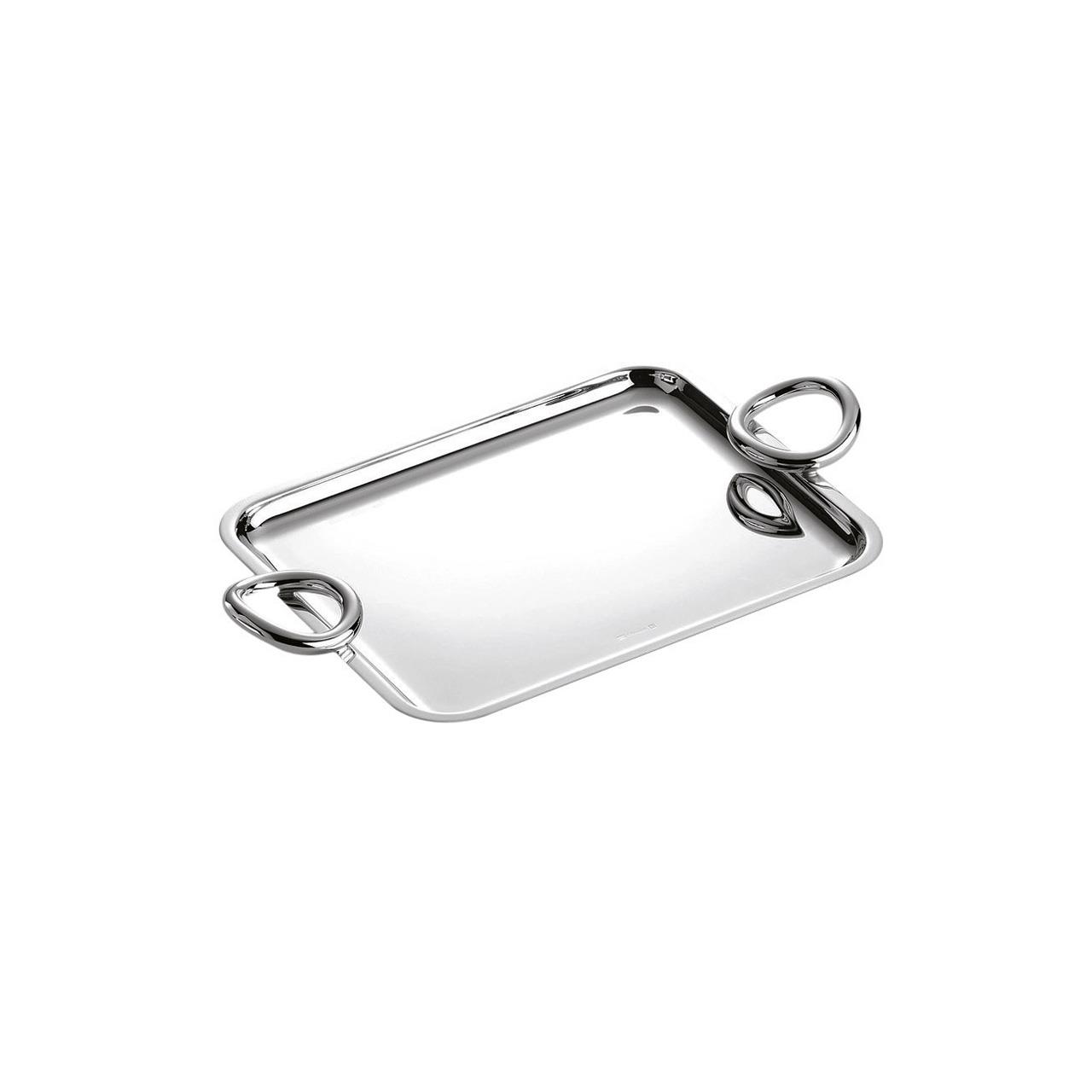 Tray w. handles rectangular 20x16 cm silver plated