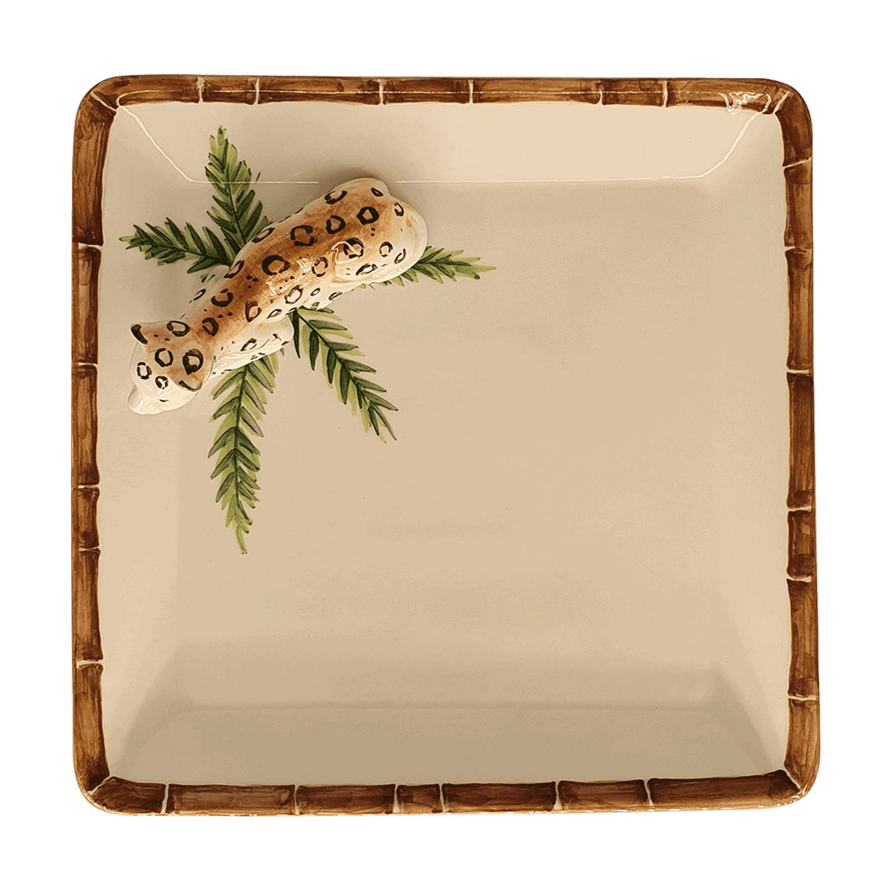 Plate 26x26 cm brown