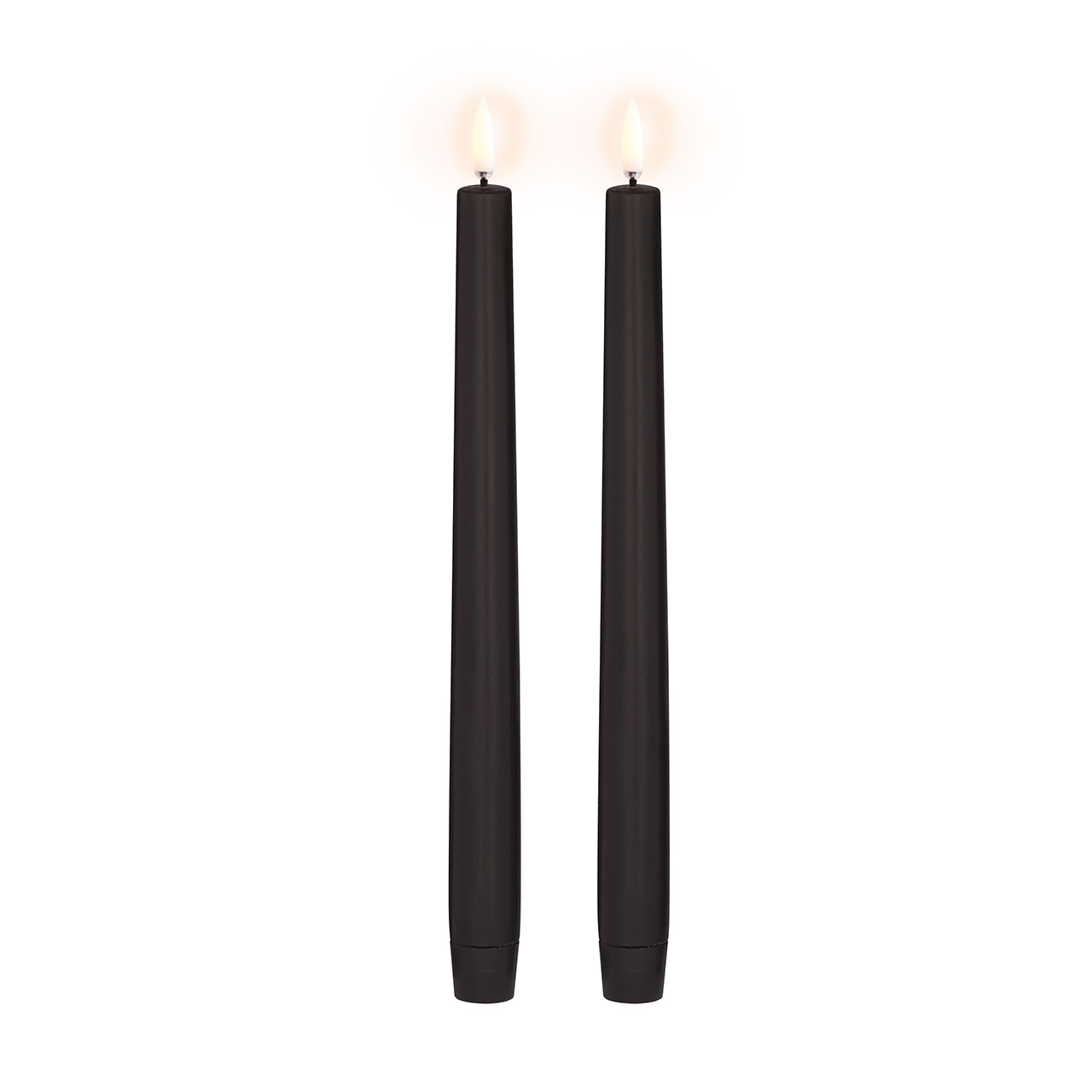 Taper candle LED 25 cm (2 pcs.) plain black