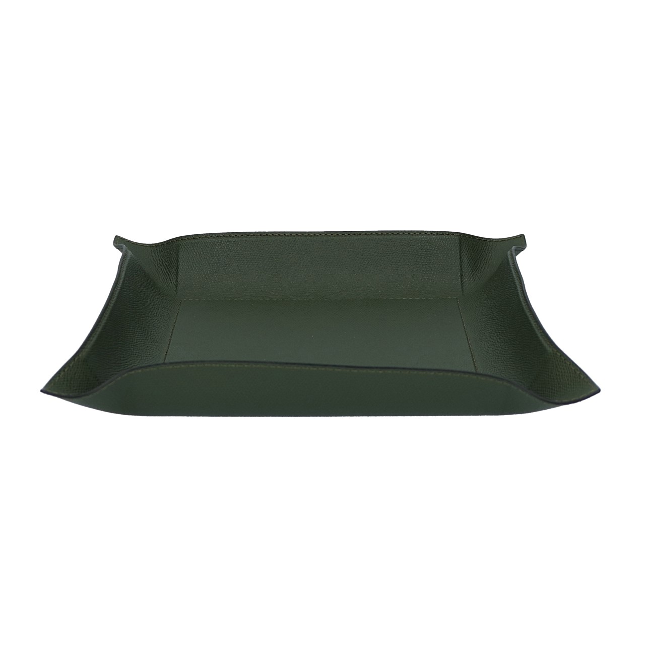 Square Valet Tray large, Golf green, Stitching green