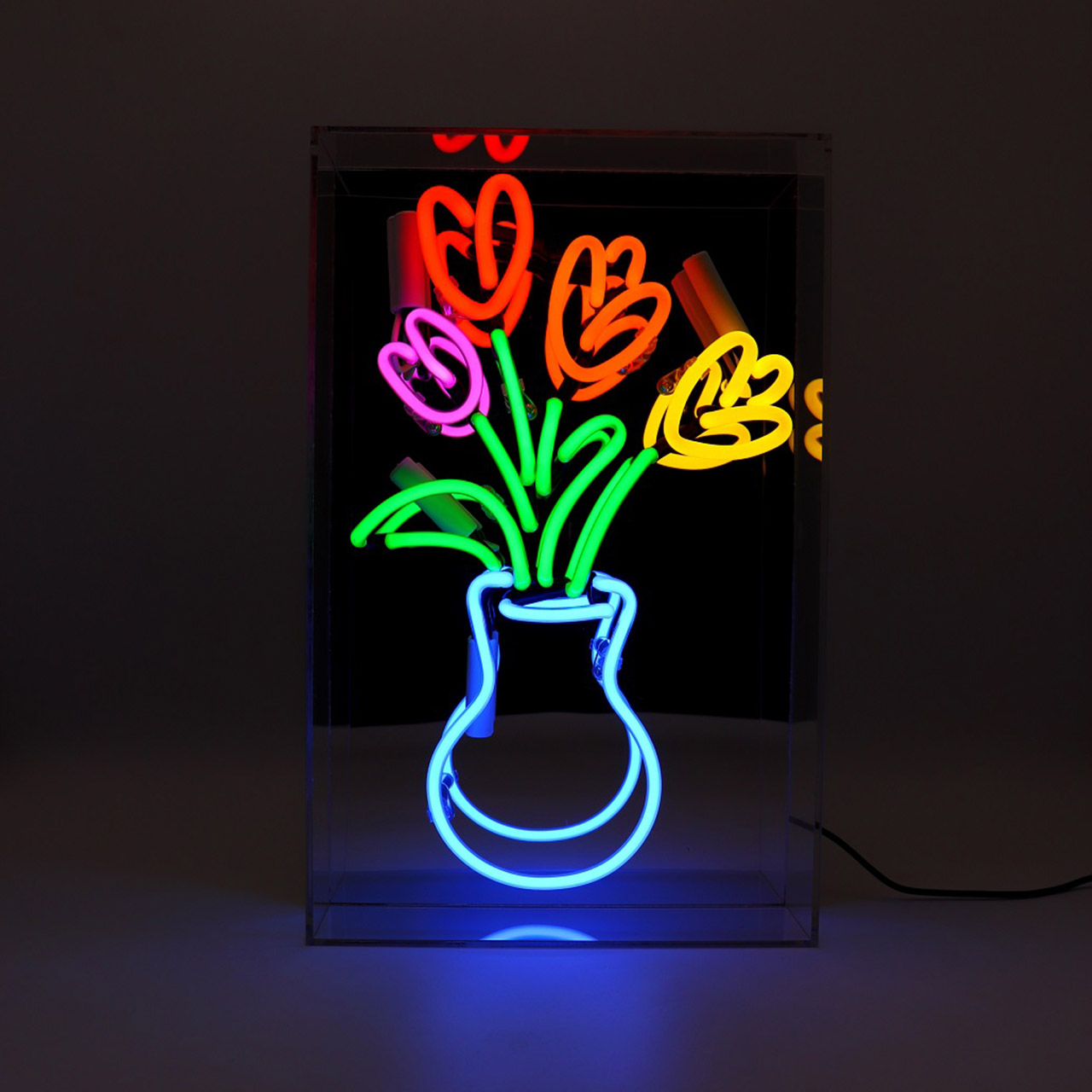 Large Acrylic Box Neon - Tulips