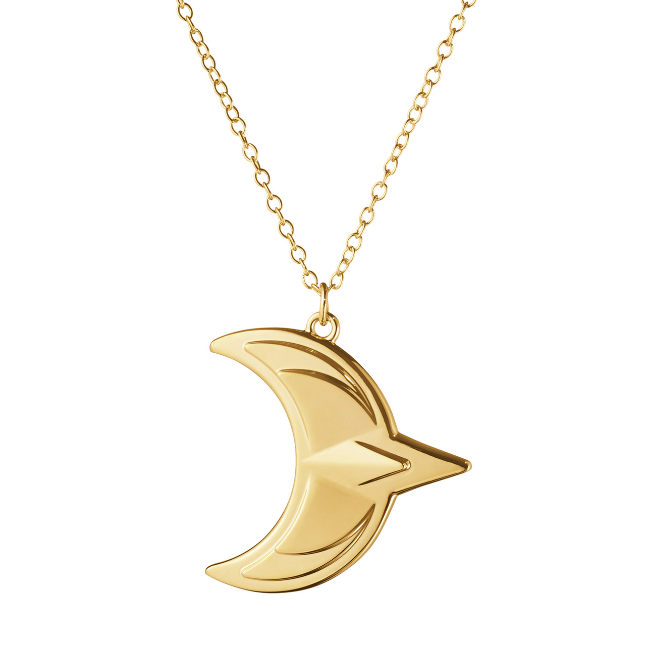 Ornament mit Kette 2024 Mond vergoldet