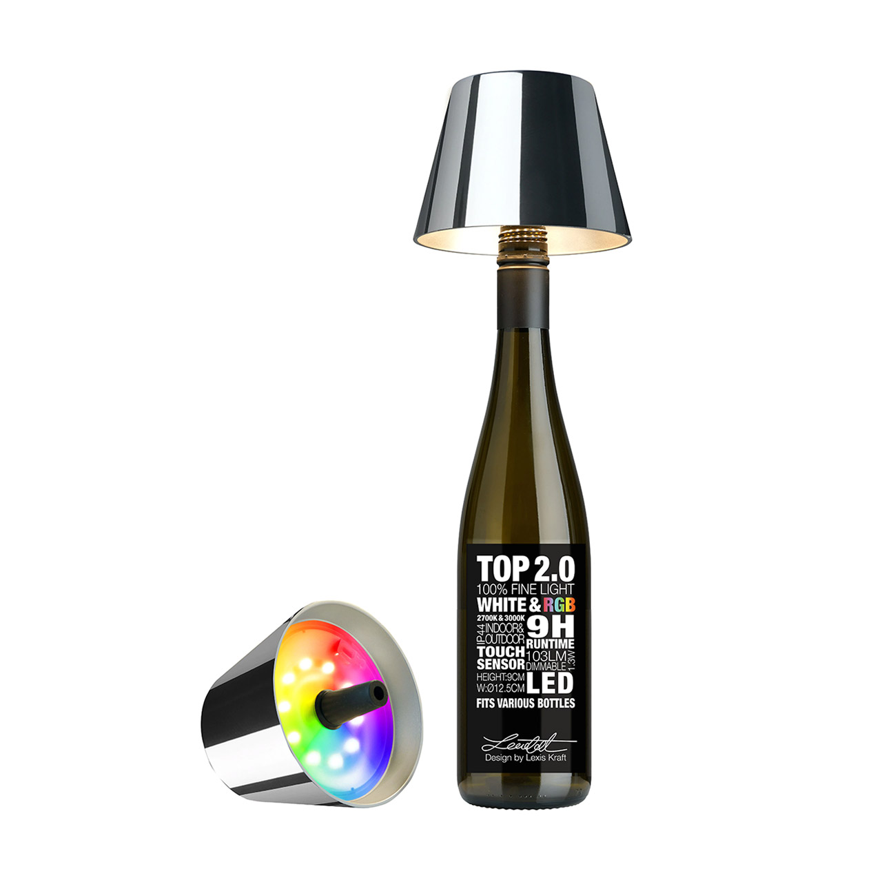 Bottle Light LED dimmable chrome