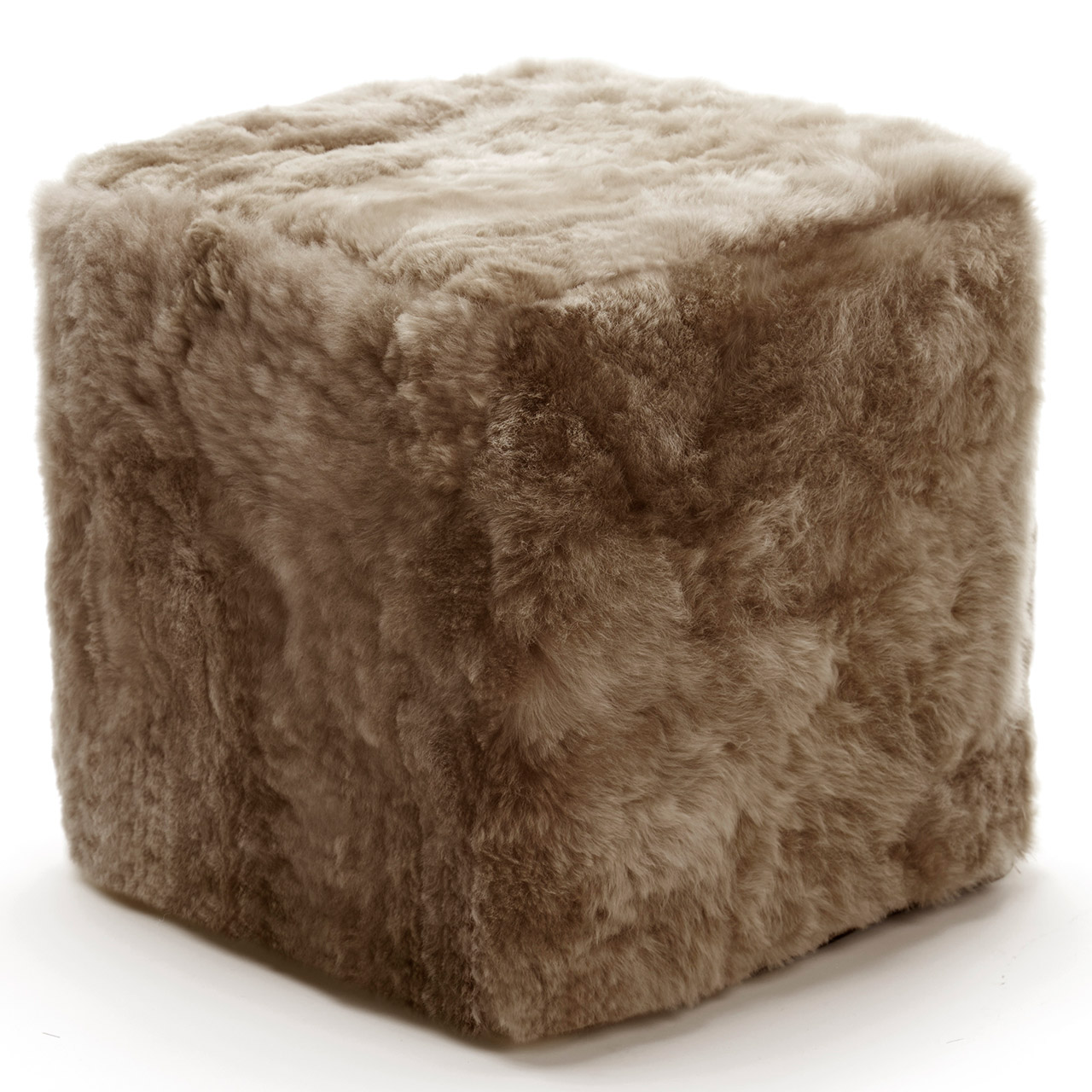 Pouf Alpaca dark champagne