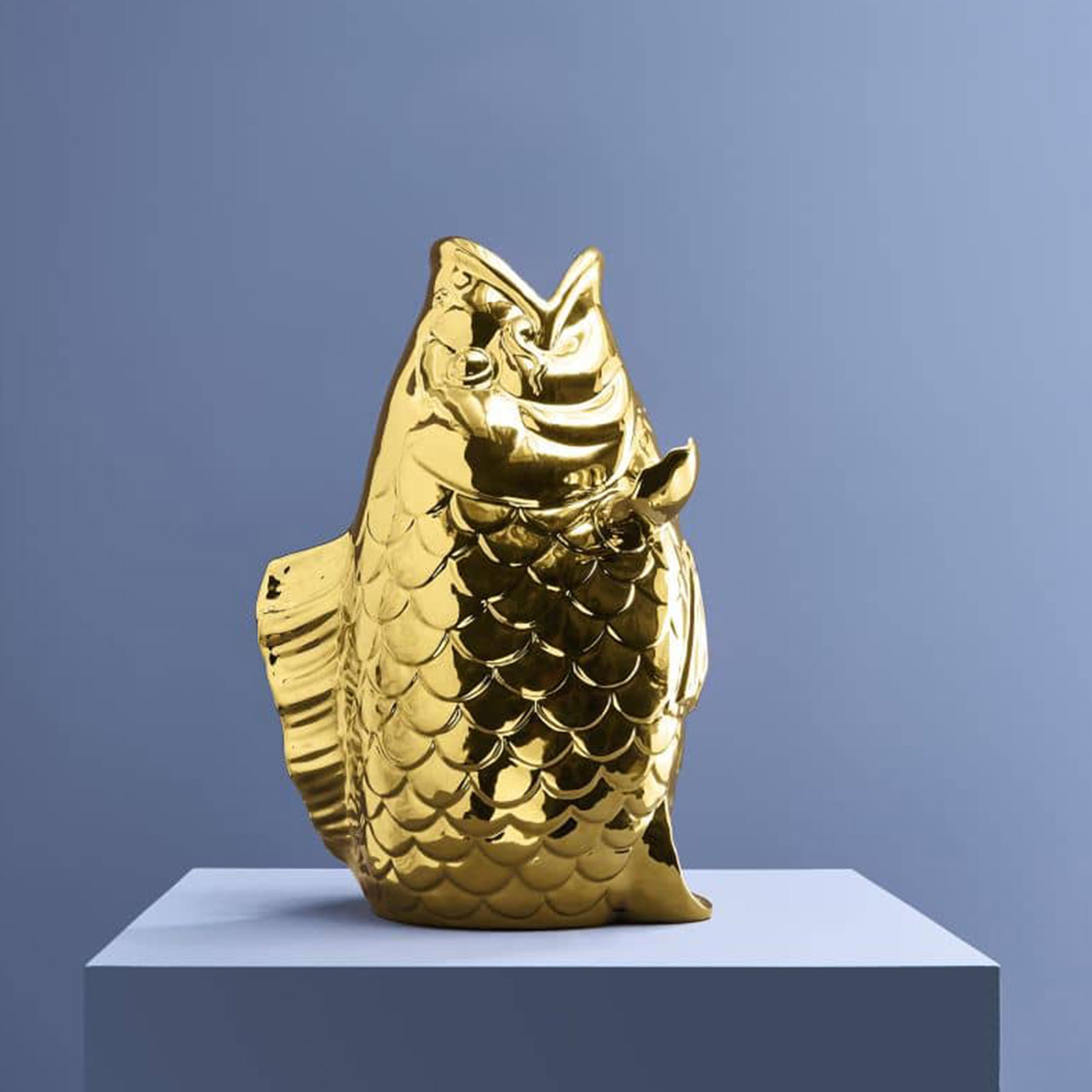 Vase/Skulptur Blubb gold 35x30x44 cm