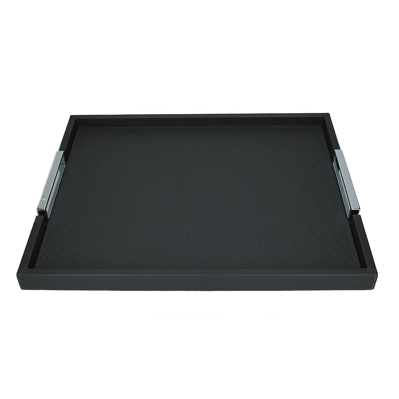 Tray large, Bellagio slate, Stitching slate