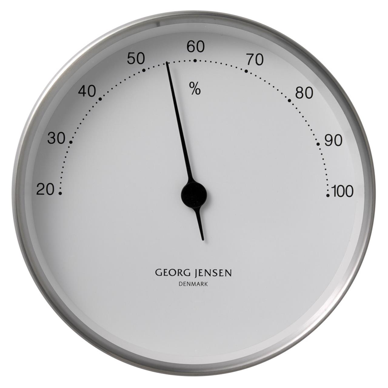 Hygrometer 10 cm steel/white