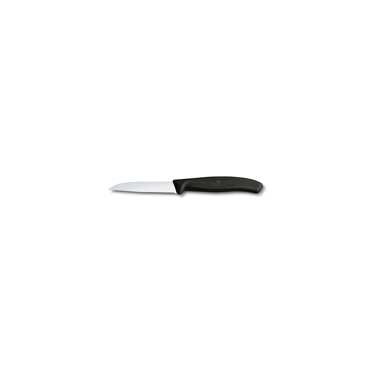 Paring Knife Wavy Edge 8 cm black