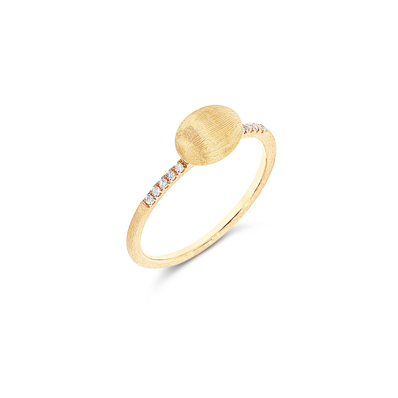 Ring 750 yellow gold diamonds 0.05 ct rs54