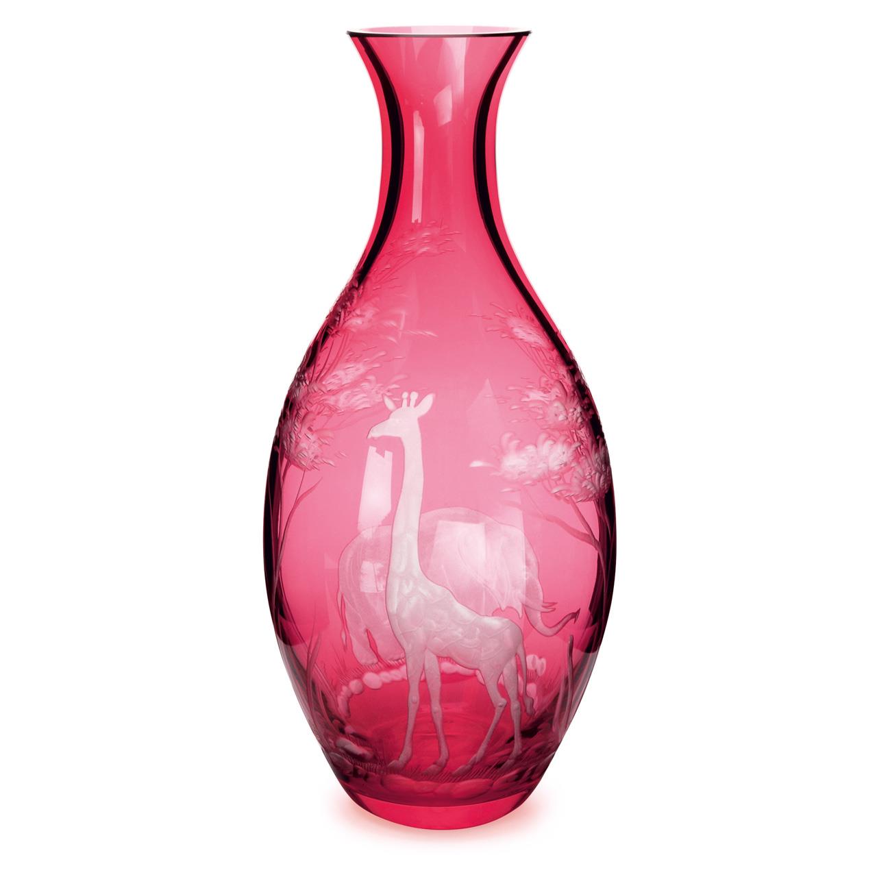 Flasche Elefant und Giraffe 0,70 l rubin