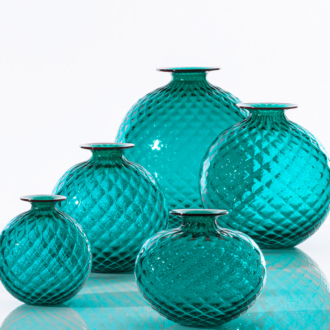 Vase 12,5 cm paraiba/roter Faden