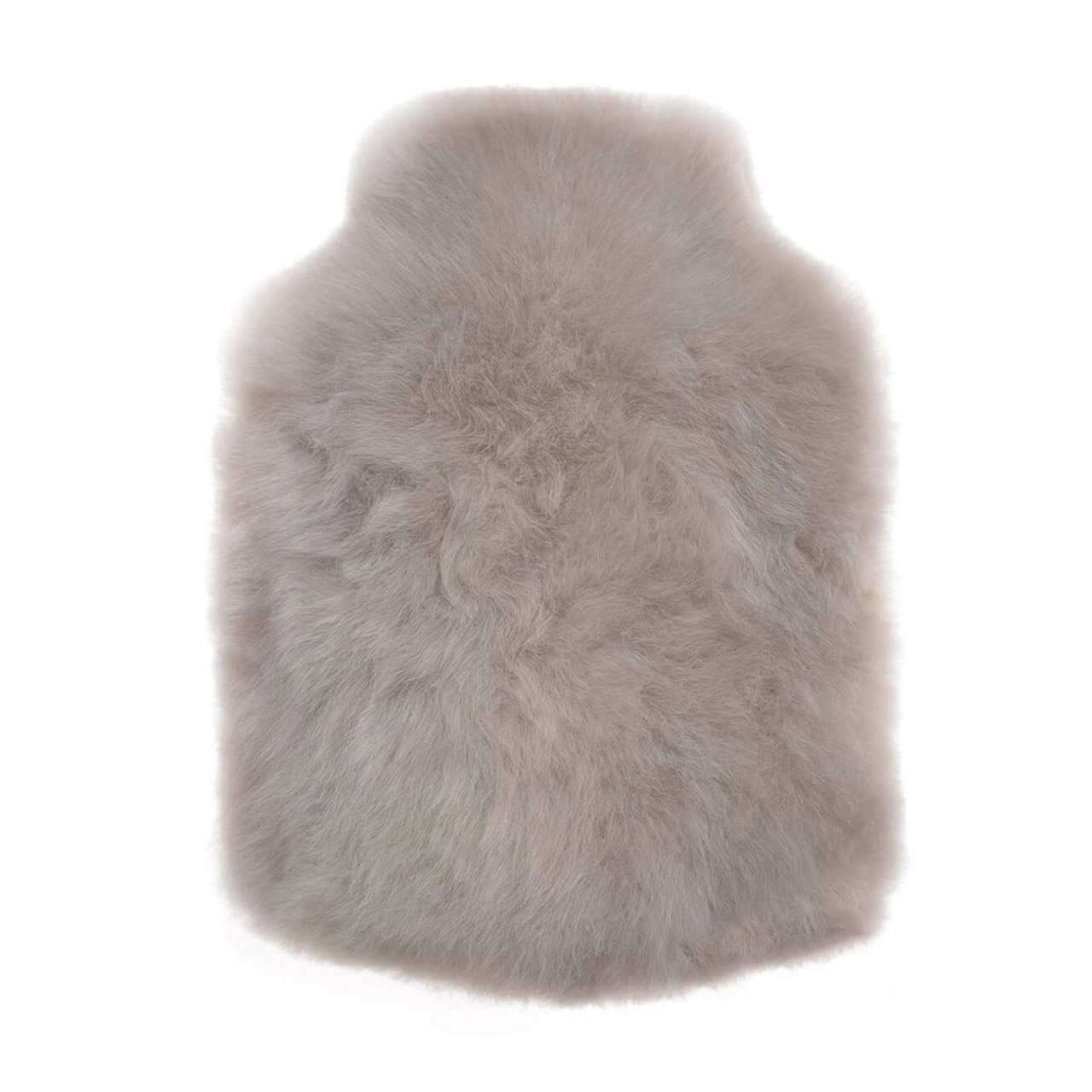 Hot Water Bottle Alpaca-Fur 1.8 l gray