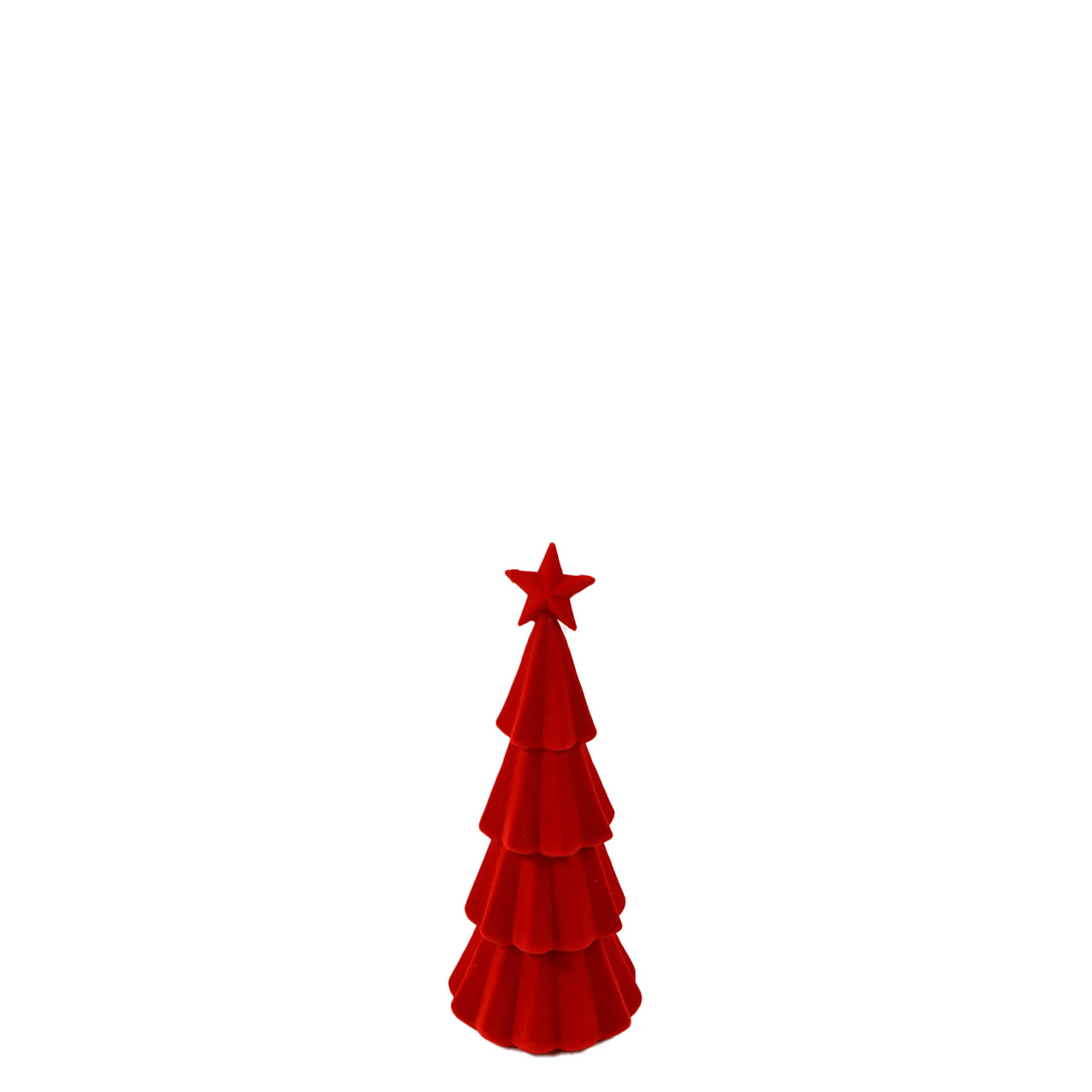 Fir with star 16x39 cm red