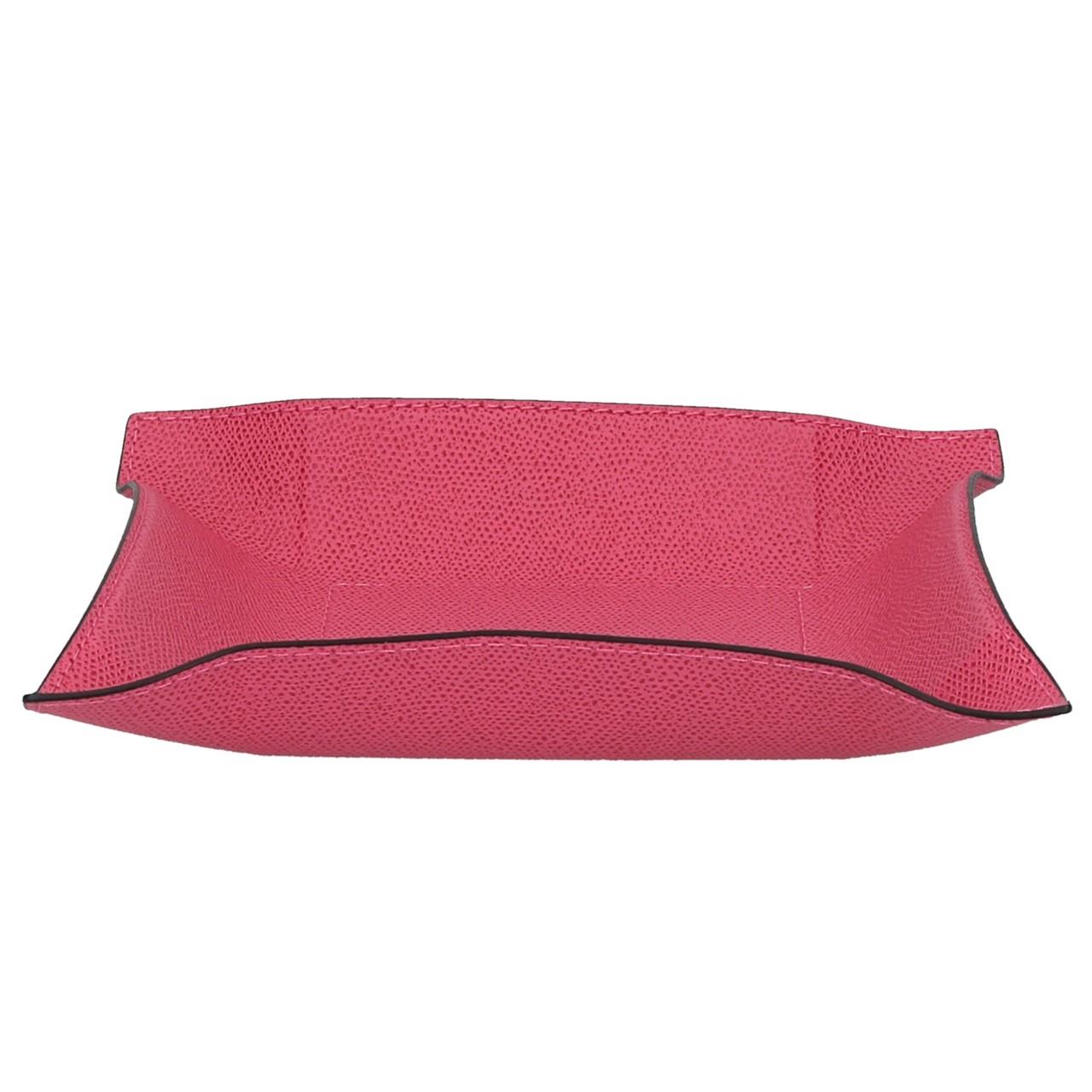 Square Valet Tray medium, Golf raspberry, Stitching raspberry