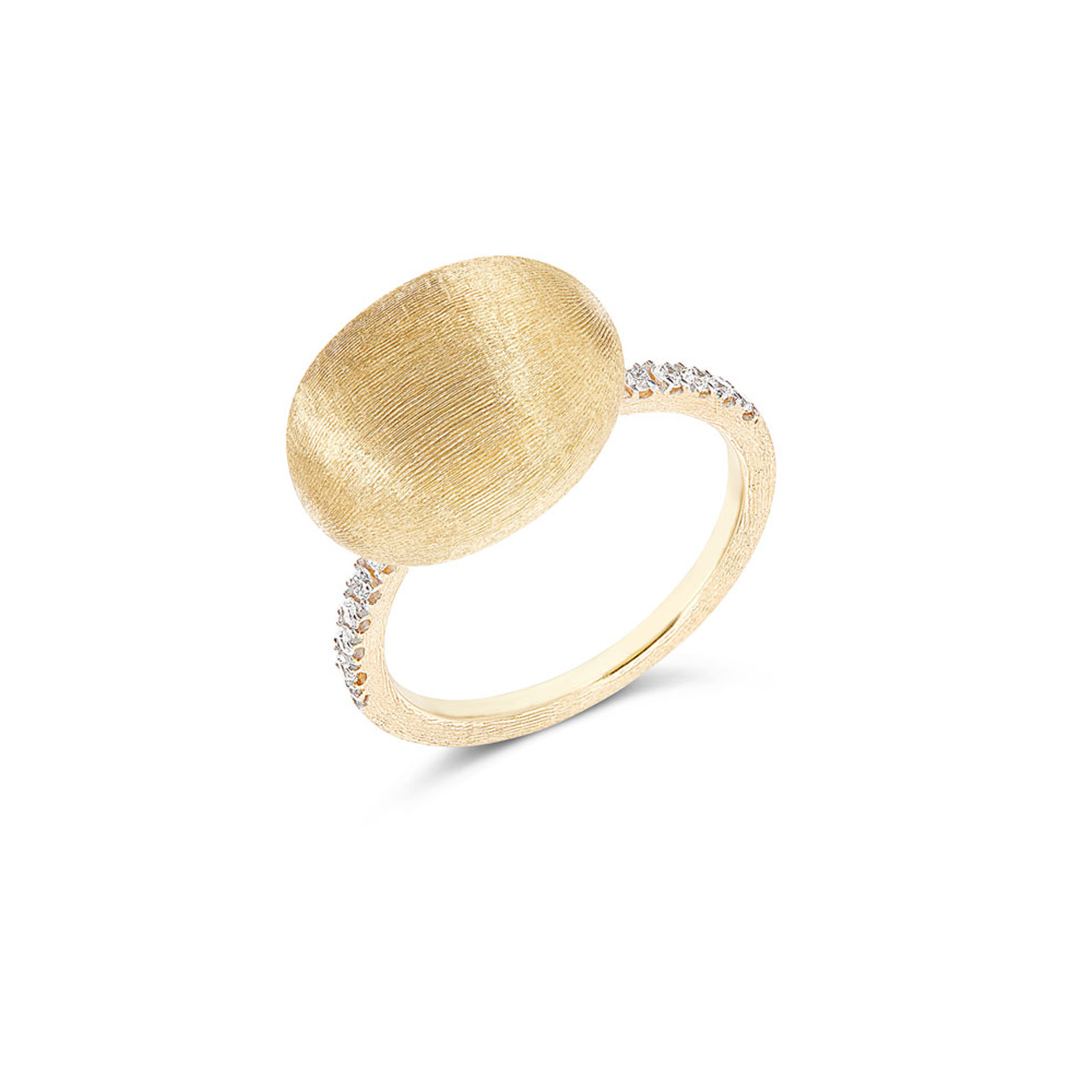 Ring 750 yellow gold diamonds 0.115 ct rs55