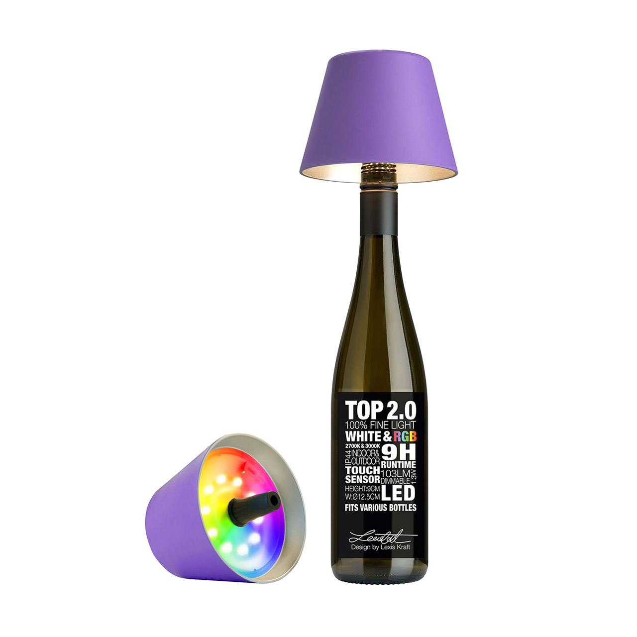 Bottle Light LED dimmable lilac