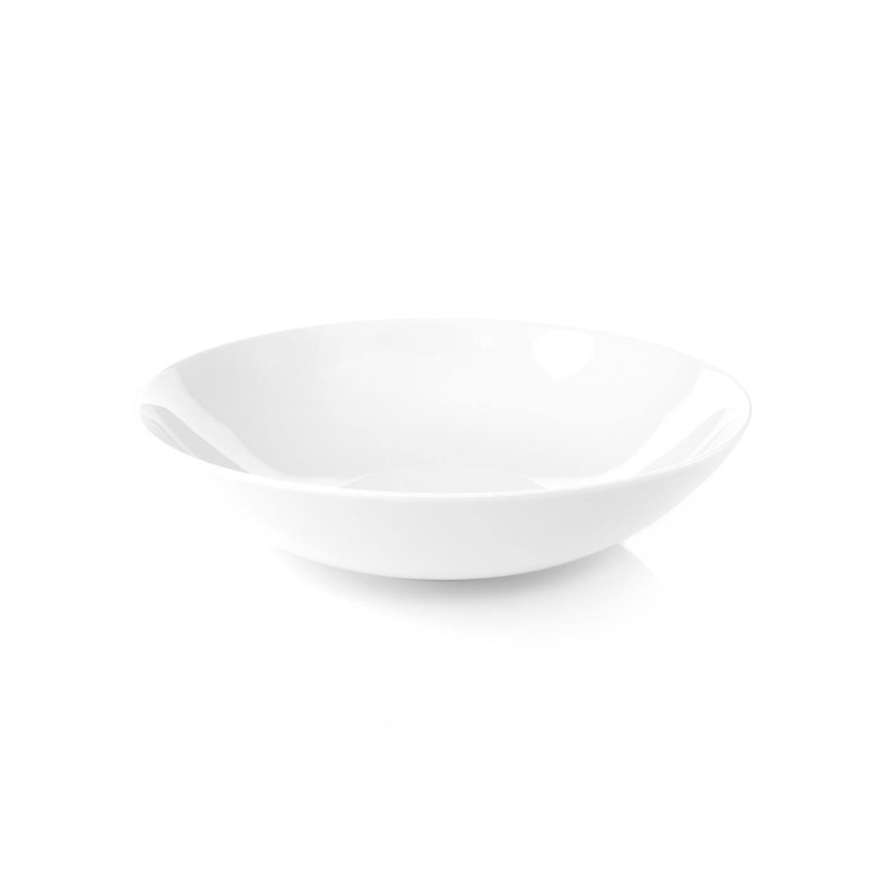 Bowl round flat 23 cm white