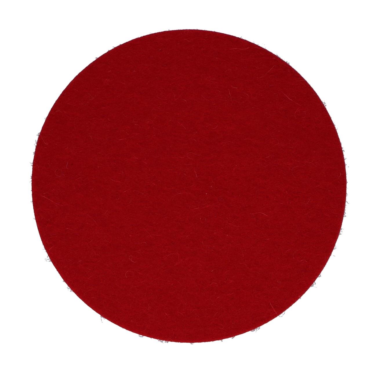 Coaster round 12 cm poppy-red 55