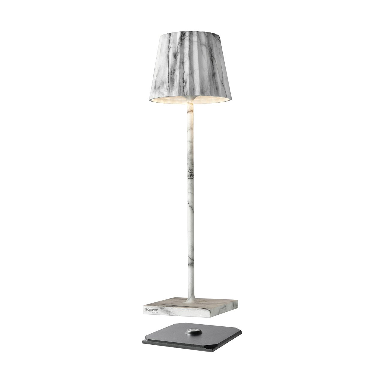 Table Lamp LED 38 cm dimmable marble