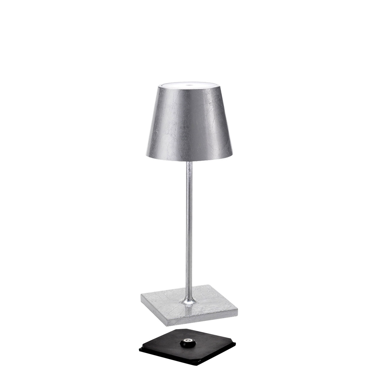 Table Lamp LED 30 cm dimmable silver