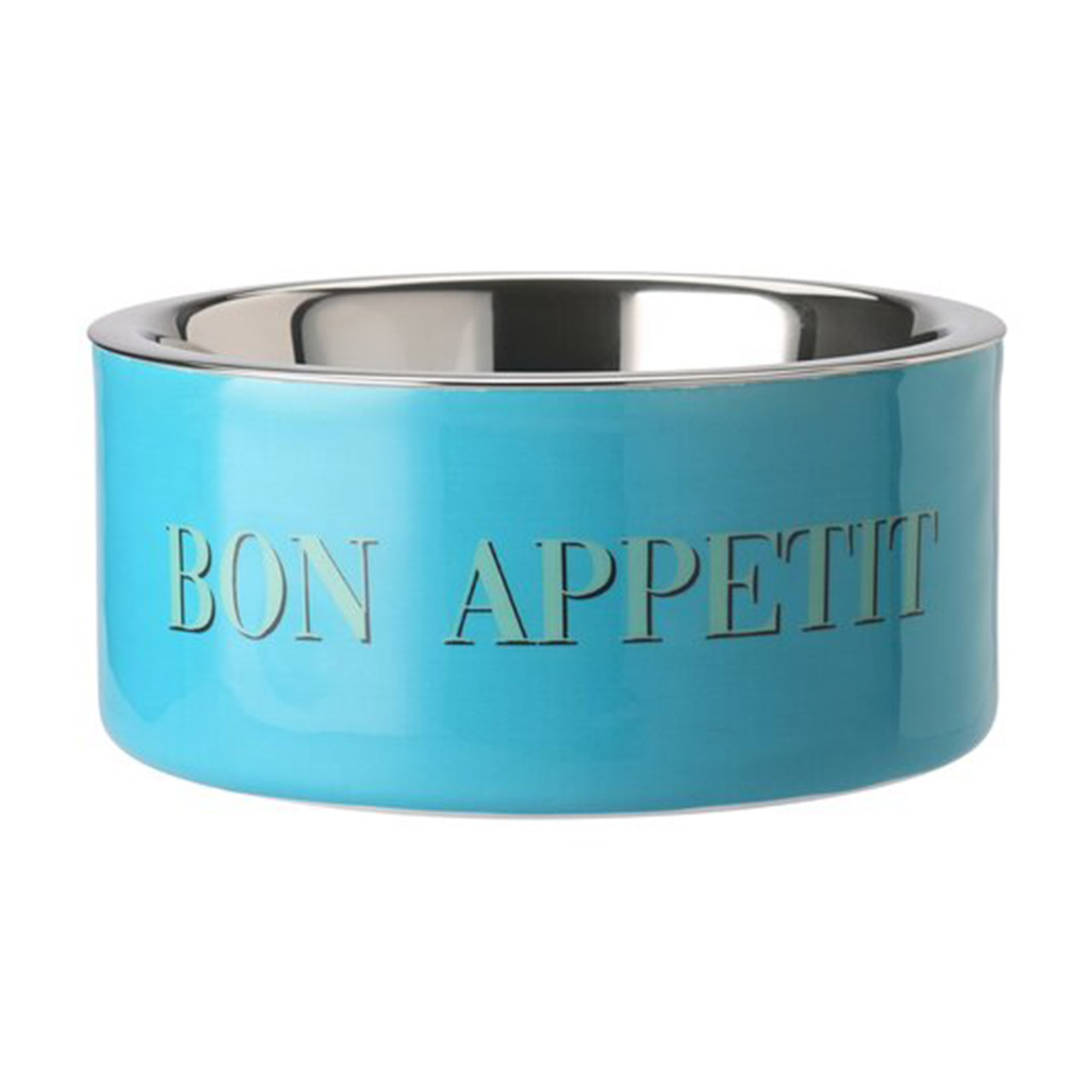 Food bowl M motif: Bon Appettit, turquoise