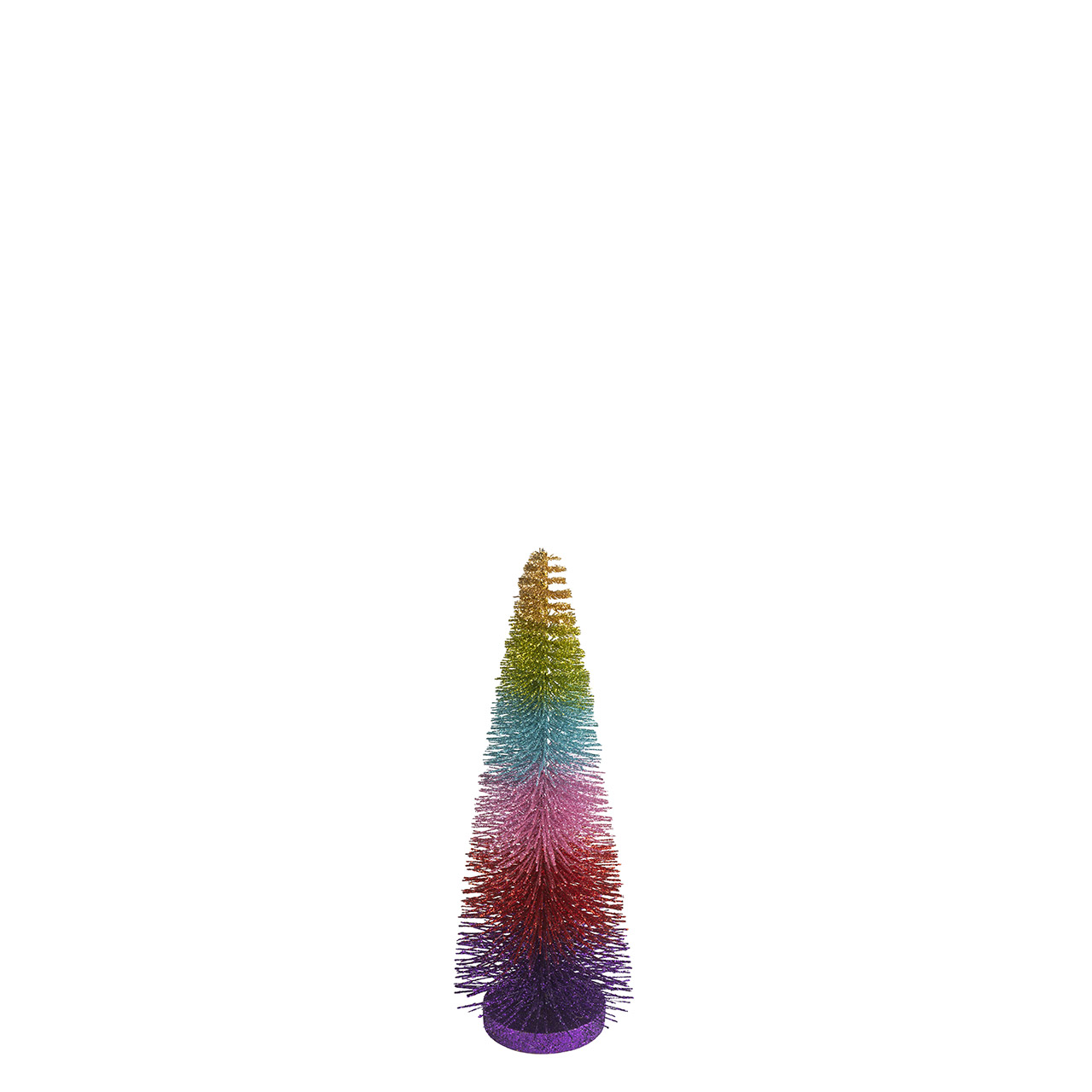 Decorative tree with glitter 30.5 cm multicolored