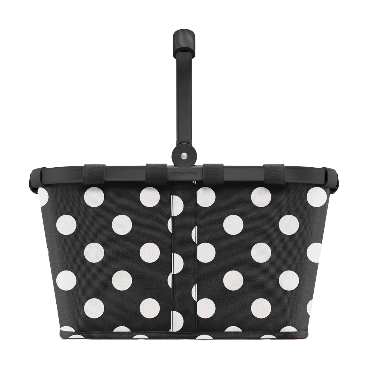 Shopping basket carrybag frame dots white