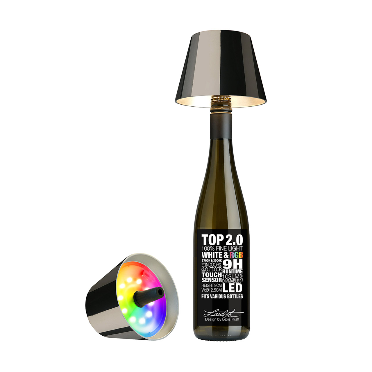 Bottle Light LED dimmable spacegrey