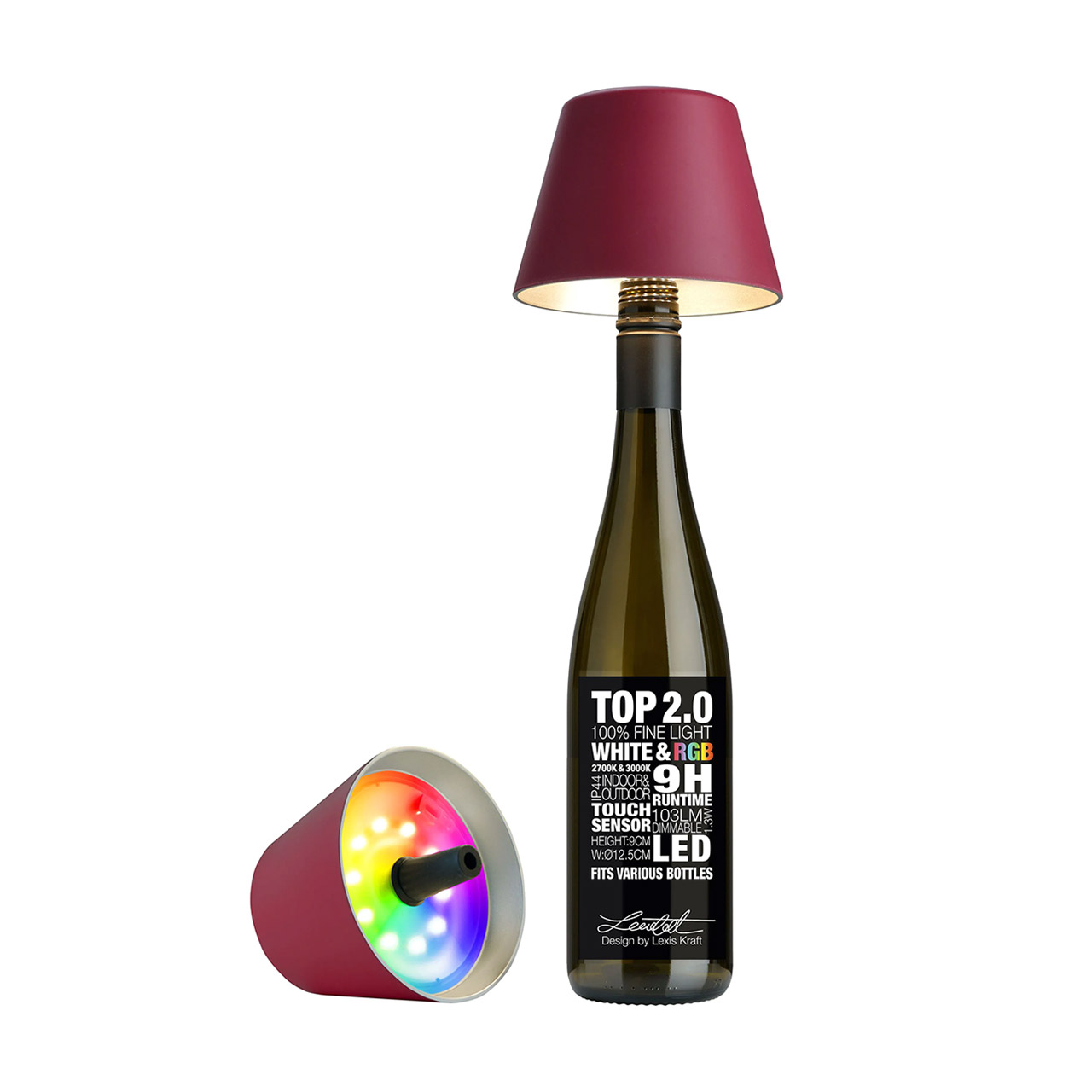 Bottle Light LED dimmable bordeaux