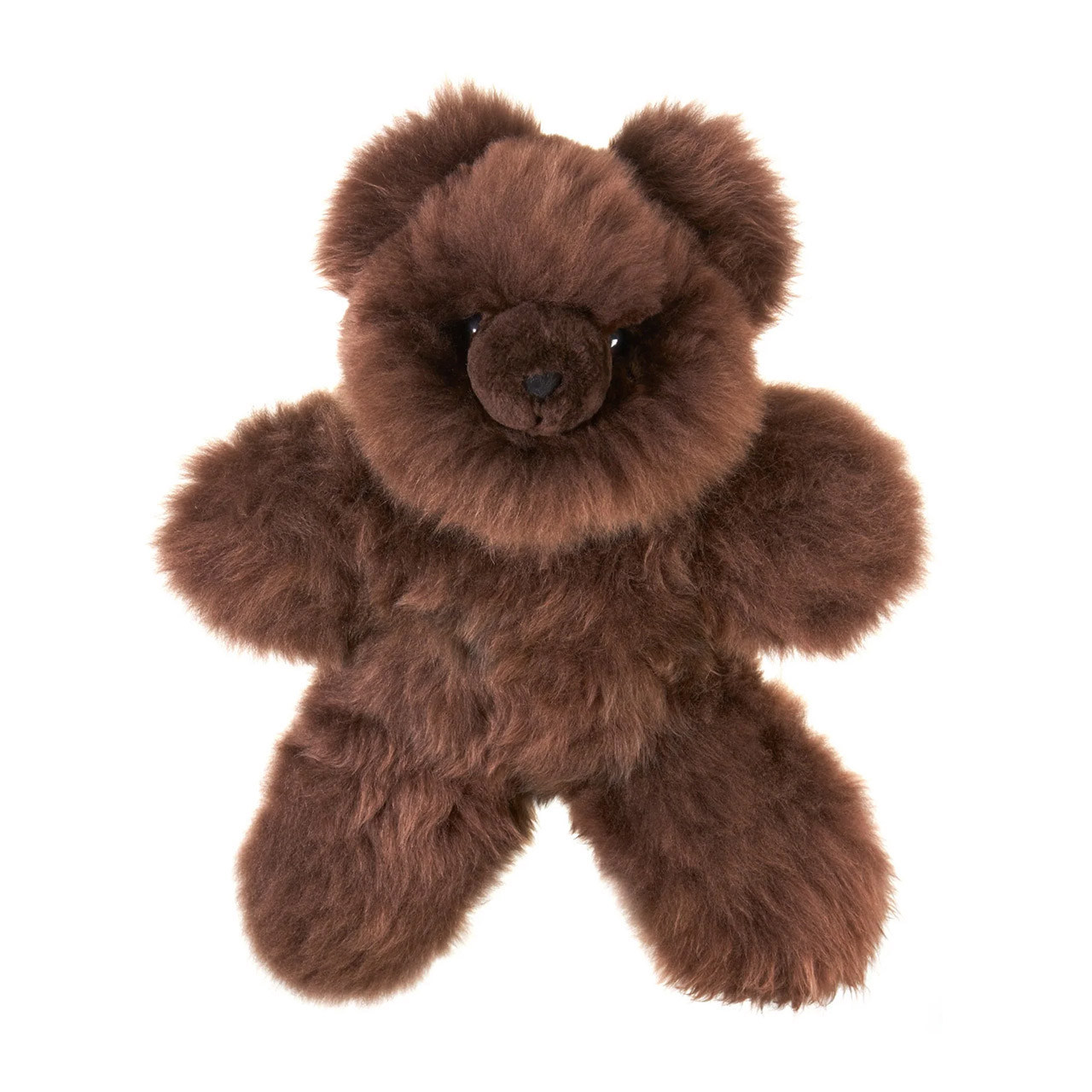 Stofftier Teddy Alpaka-Fell large braun