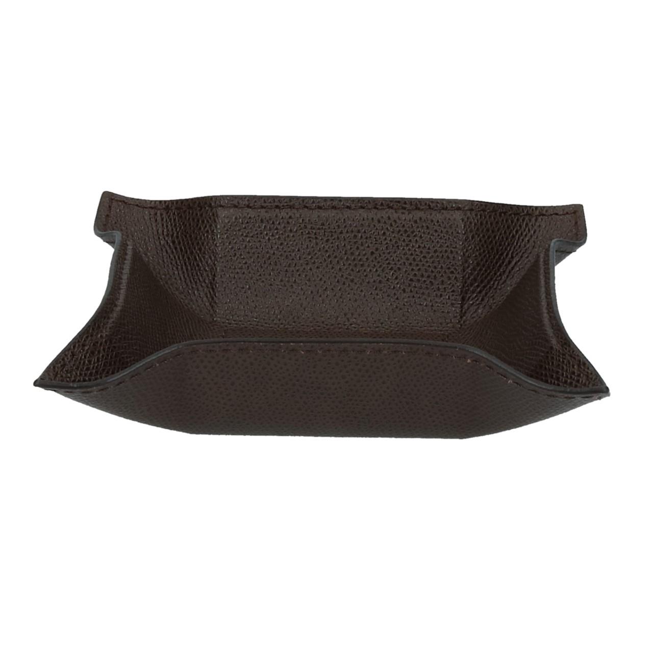 Square Valet Tray small, Golf moka, Stitching moka